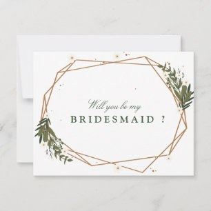 floral will you be my bridesmaid card