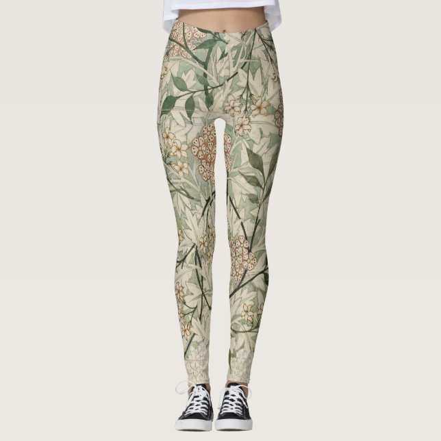 Floral William Morris Medway Leggings Motifs (Devant)