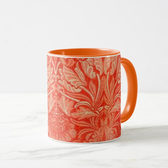 Floral William Morris Pattern Mug (Front Right)