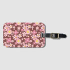 Floral Wind Wine Red Travel Tag