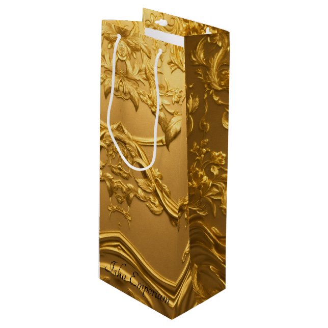 Floral Wine Gift Bag (Front Angled)