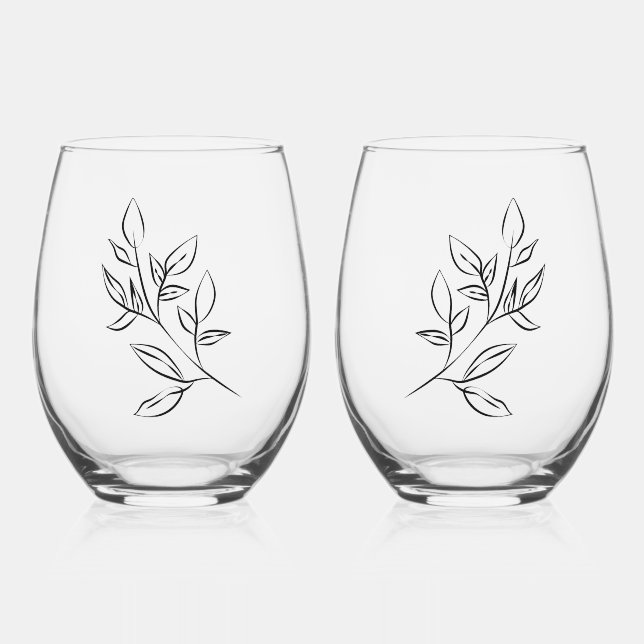 Floral Wine Glass (Front)