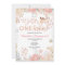 Floral Winter ONEderland Snow Birthday Invitation