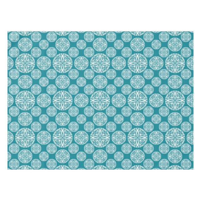 Floral winter snowflake tablecloth (Front (Horizontal))