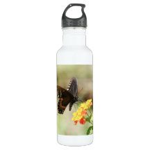 Floral with butterfly, personalized