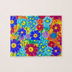 Floral with colorful flowers jigsaw puzzle