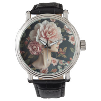 Floral Woman Art - Live life in full bloom Watch