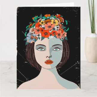 Floral Woman Card