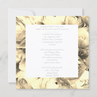 FLORAL Wonder FAIRE-PART DE MARIAGE sépia
