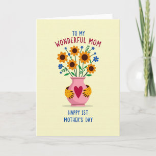Floral Wonderful Mom Card