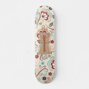 Floral Wonders Old School Skateboard