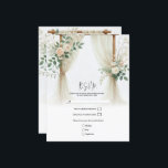 Floral Wooden Arch Greenery Roses Wedding RSVP Invitation<br><div class="desc">Wedding RSVP</div>