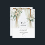 Floral Wooden Arch Greenery Roses Wedding RSVP Invitation<br><div class="desc">Wedding RSVP</div>