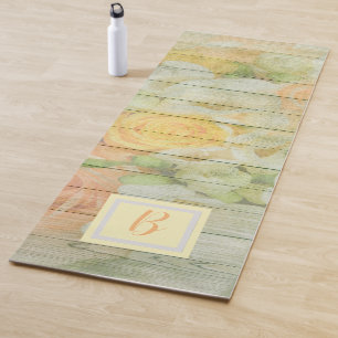 Floral Woodgrain Yoga Mat