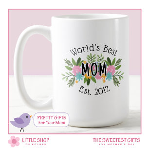 Floral World's Best Mom Mother's Day Coffee Mug