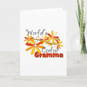 Floral World's Coolest Gramma Holiday Card