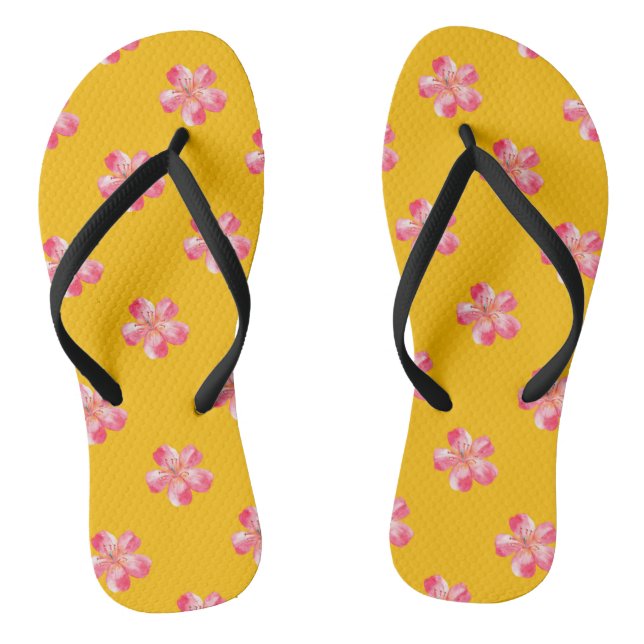 Floral Wrap Dress Flip Flops (Footbed)