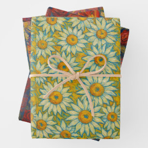 Floral Wrap Wrapping Paper Sheet