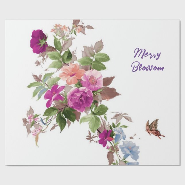 Floral Wrapping Paper (Flat)