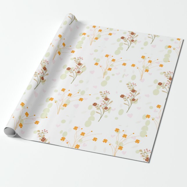 Floral Wrapping Paper – Beautiful Flower Patterns  (Unrolled)