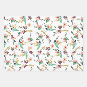 Floral Wrapping Paper Sheet