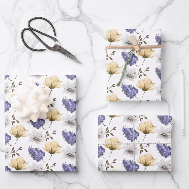 Floral Wrapping Paper Sheets (Front)