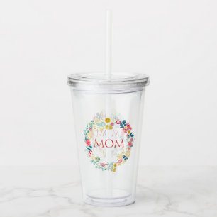 Floral Wreath Acrylic Tumbler