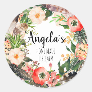 Floral Wreath Botanical Home made Sticker
