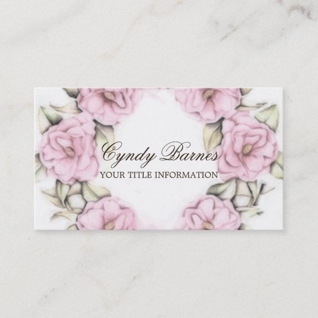 Floral Wreath Business Card (Front)