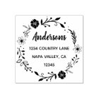 Floral Wreath | Family Name Return Address