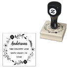 Floral Wreath | Family Name Return Address