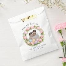 Floral Wreath & Family Photo Personalized Easter