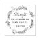 Floral Wreath Family Rustic Script Return Address