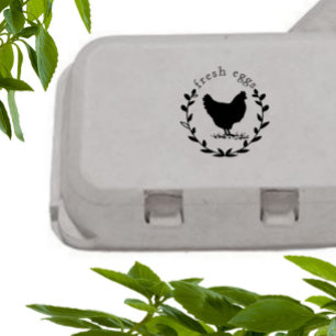 Floral wreath fresh eggs elegant Egg Stamp