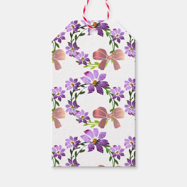 Floral Wreath Gift Tag (Front)