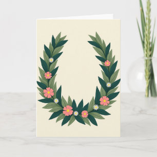 Floral Wreath Greeting Card
