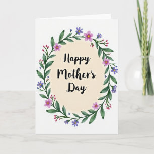 Floral Wreath Honor Message Card