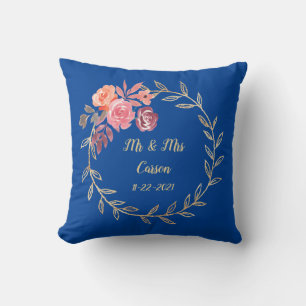 Floral Wreath Keepsake Throw Pillow
