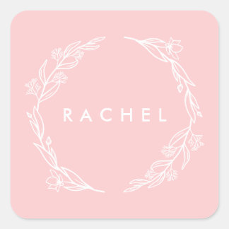 Floral Wreath Label
