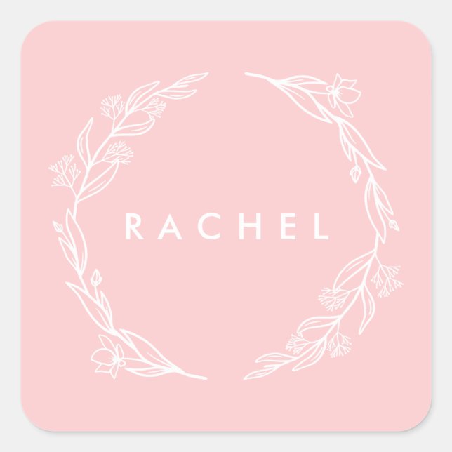 Floral Wreath Label (Front)