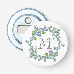 Floral Wreath Monogram Bottle Opener