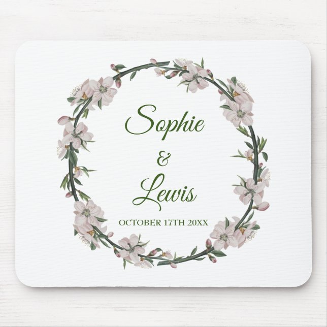 Floral Wreath Mouse Pad (Front)