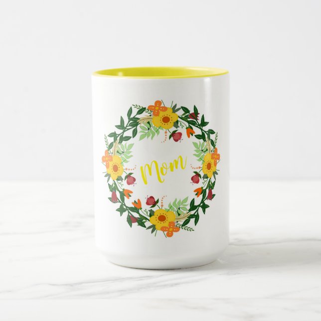 Floral Wreath Mug (Center)