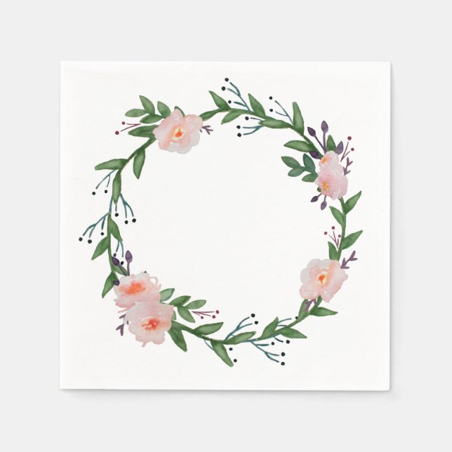 Floral Wreath Napkin (Front)