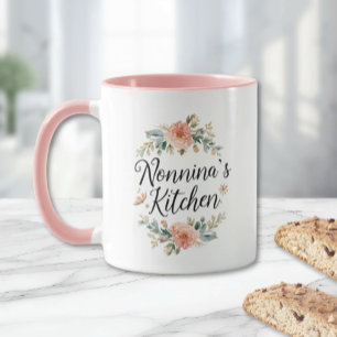 Floral Wreath Nonnina's Kitchen Mug