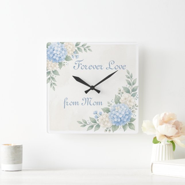 Floral Wreath Personalized Clock  (Home)