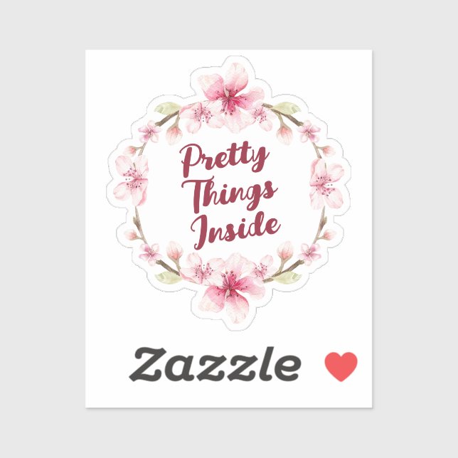 Floral Wreath Pretty Things Inside Business  (Sheet)