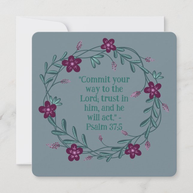 Floral Wreath Religious Blank Special Occasions (Front)