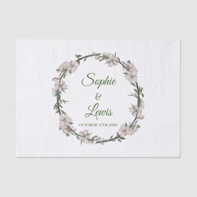 Floral Wreath Tissue Paper (Front)