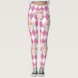 Floral Wreath Wedding Invitation Leggings